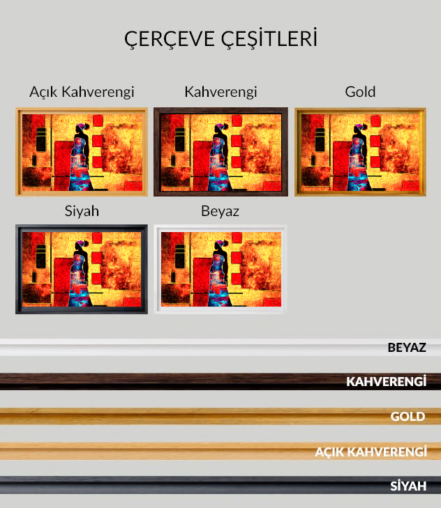 African Kanvas Tablo 10 - Görsel 7