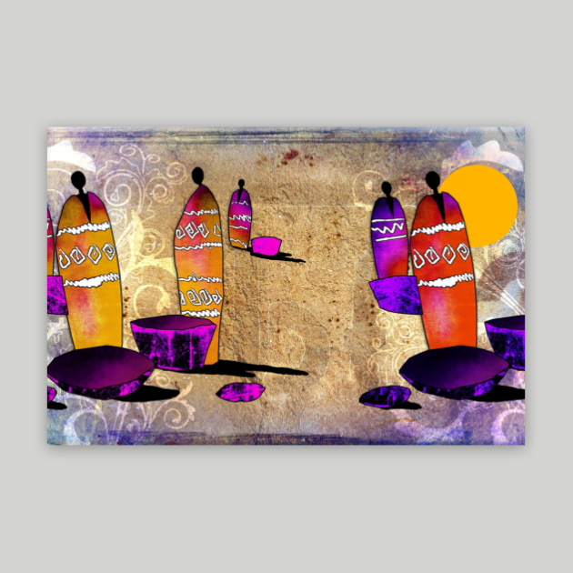 African Kanvas Tablo 22