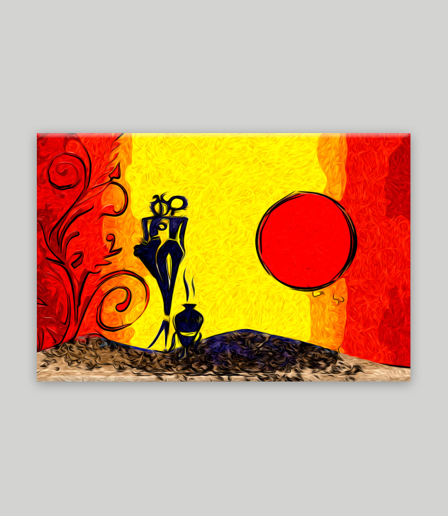 African Kanvas Tablo 37