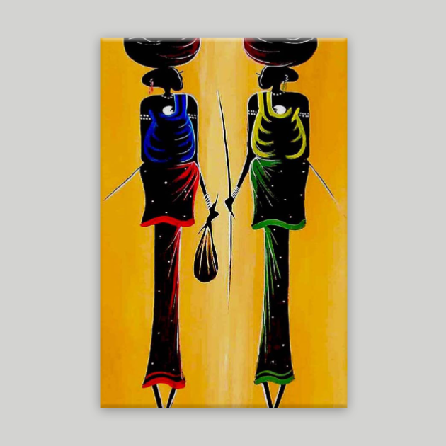 African dikey Kanvas Tablo 1