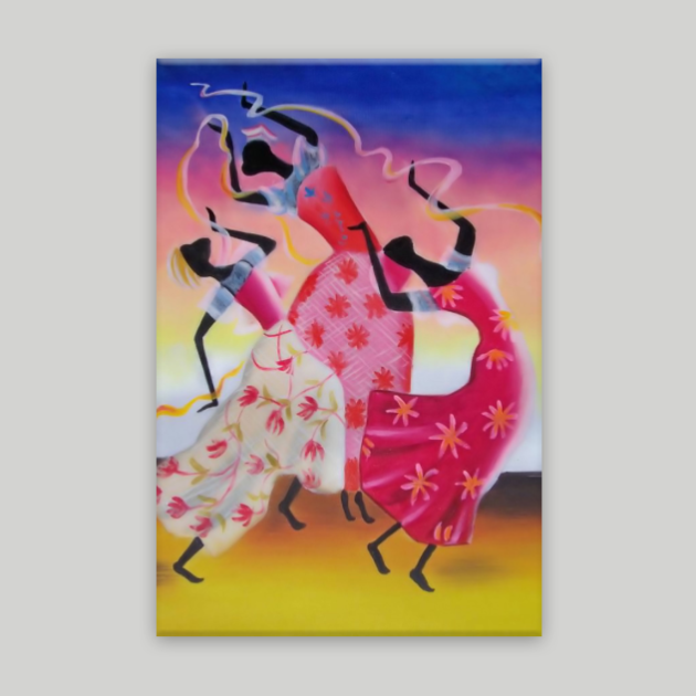 African dikey Kanvas Tablo 3